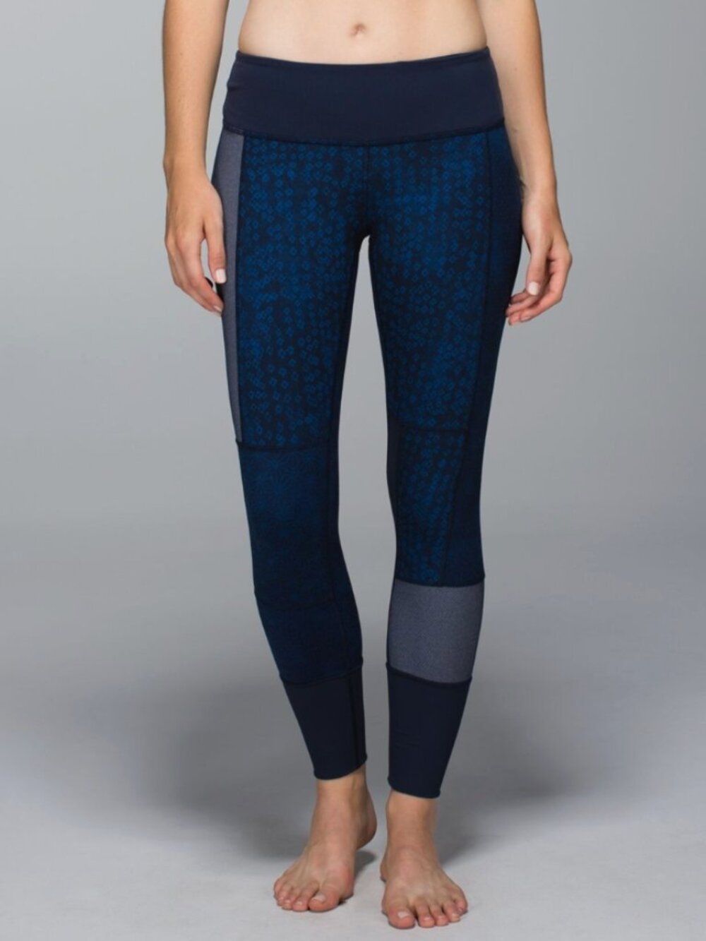 Lululemon Wunder Under Pant Full-On Luon Sashiko Kanoko Twist Inkwell Blue 2